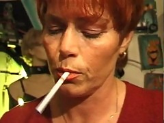 Kira Red Mature German Plumper Smokes A Cigarette While Fucking Hard NEW BY TROC
