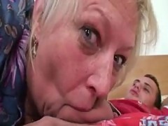Big boobs granny fucked hard by young