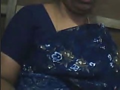 mature indian woman in saree on cam