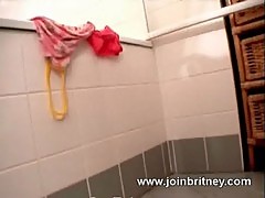 Wife is jizzed in bathroom