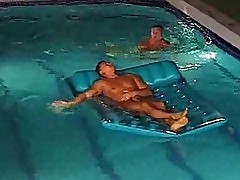 MILF in Pool Has A Watery Gang Bang Fun